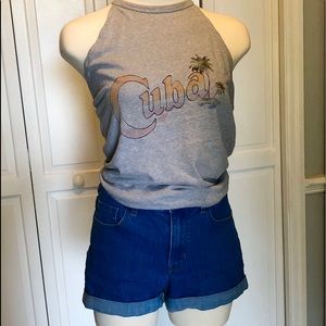 BUNDLE! Pacsun Denim Shorts & Cuba Tank Top